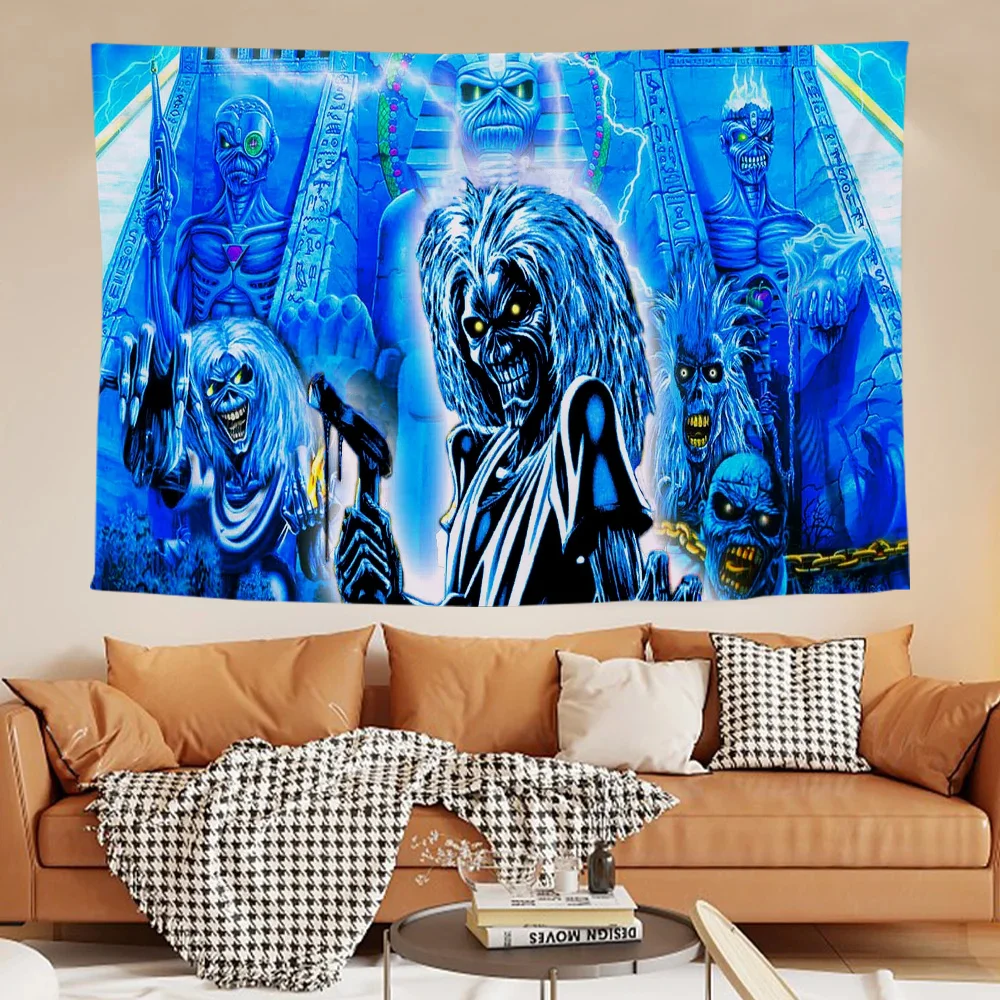 I-iron Maiden Decorative Wall Tapestry for Bedroom Photo Wallpaper on the Wall Decorating Cloth Tapries Decoration Home Decor