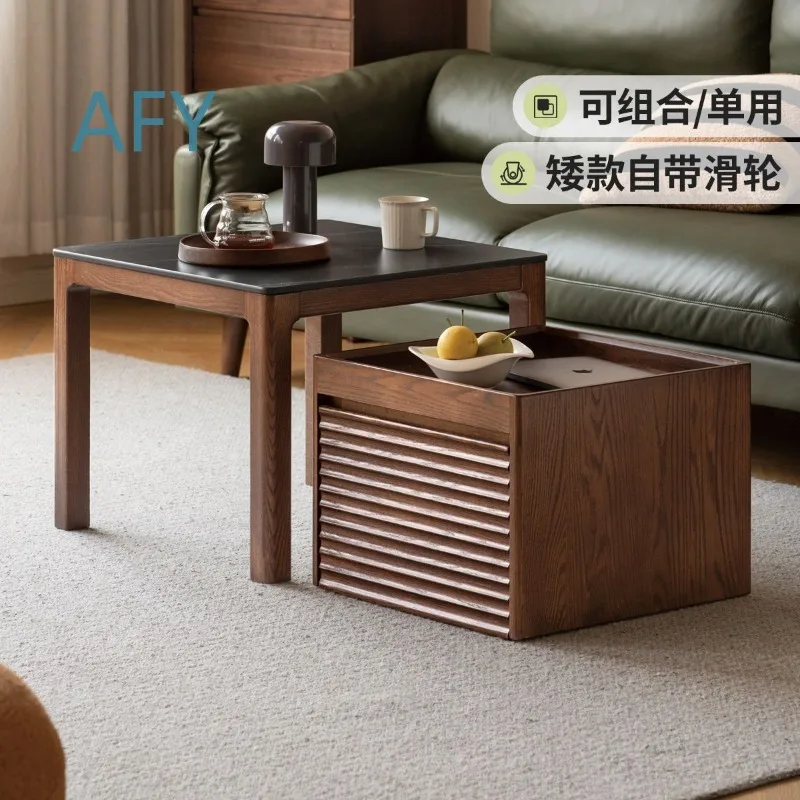 Mid-Century Modern Coffee Table for Living Room for Small Apartment for Household for Tea Table for Solid Wood Furniture for