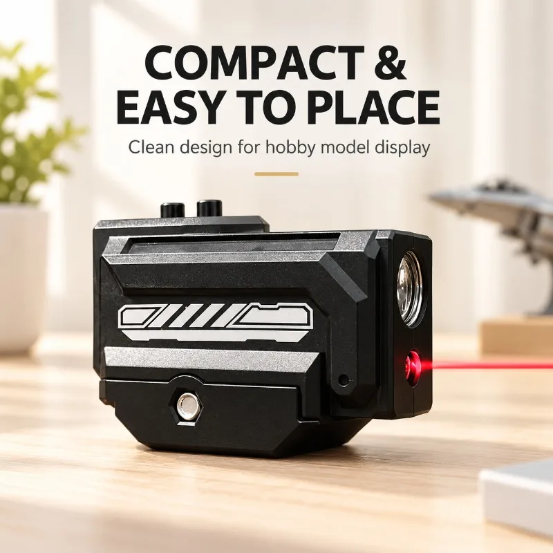Hobby Model Rail‑Fit Light Module, Bright Torch with Red Light Decoration Effect, Plastic Replacement Part