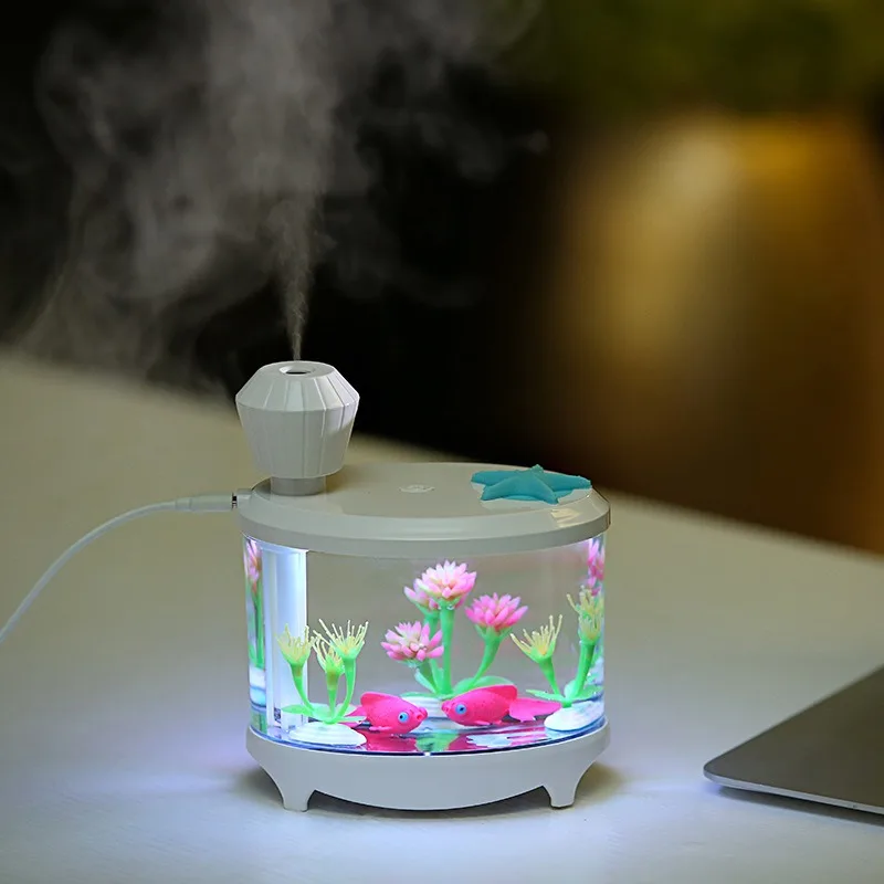 

Fish Tank LED Light Humidifier USB home Humidifier Air Diffuser Purifier Atomizer difusor de aroma mist maker fogger Aquarium