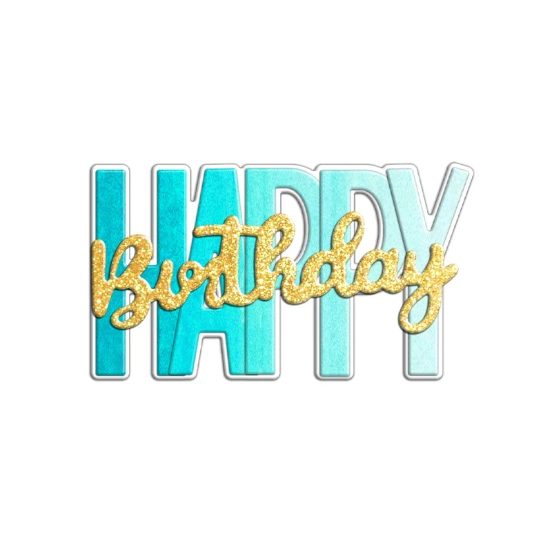 Happy Birthday Gifts Cutting Dies DIY Scrapbooking Supplies Metal Dies Knife Mold For Card Making