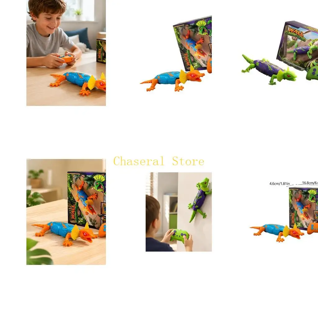 E7CE Wall Climbing Remote Toy with Rechargeable Battery, Handheld Remote and Indoor Smooth Wall Play for Kids 3+