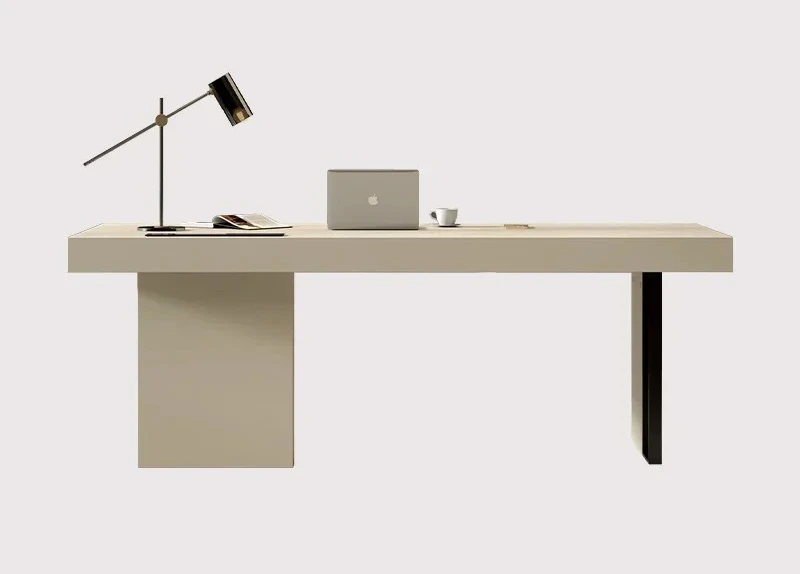 A LItalian desk light luxury double with drawers solid wood modern simplicity high sense office computer desk writing desk