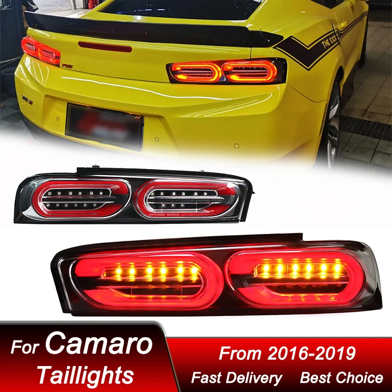 Pop Car Tail Lights For Chevrolet Camaro 2016-2019 US Version Style Running Full LED Dynamic Turn Signal Light Tail Lamp Assembl