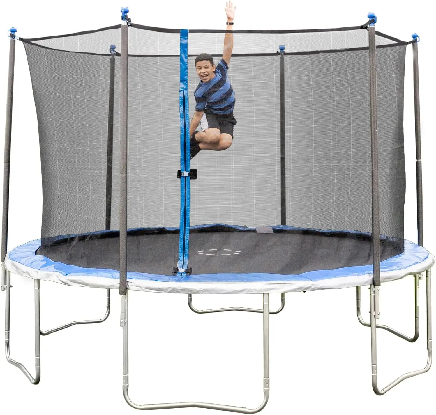 Trampoline with UV Resistant Safety Enclosure, ASTM Approved, Safe Padded Frame, Anti Rust Metal Frame, Heavy Duty