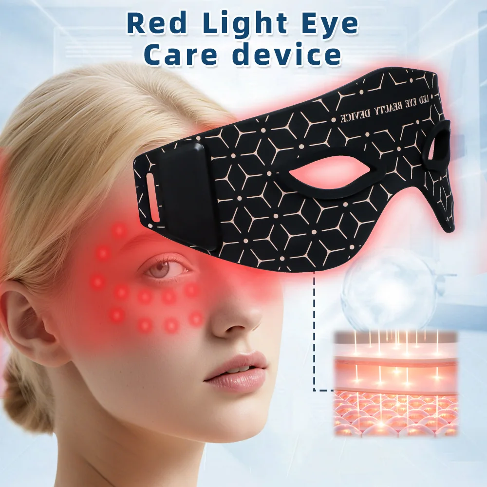 

Eye Mask Eye Massager Beauty Care Device Eye Bags Remover Device 630NM 850NM Near Infrared Red Light Therapy Eye Mask Device