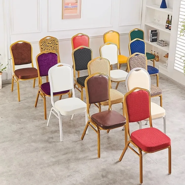 Hotel Chair Special Banquet Chair Wedding General VIP Celebration Conference Crown Aluminum Alloy Chair Restaurant Dining