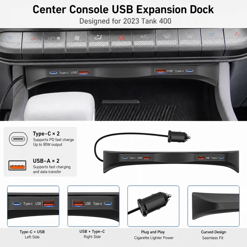 For 2023 Tank 400 Center Conso - Usb C Hub recension och pris