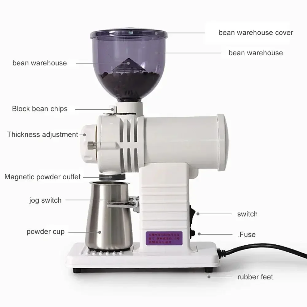 Electric Coffee Bean Grinder Italian Hand Punch Small Household Commercial Coffee Bean Grinding and Crushing Machine