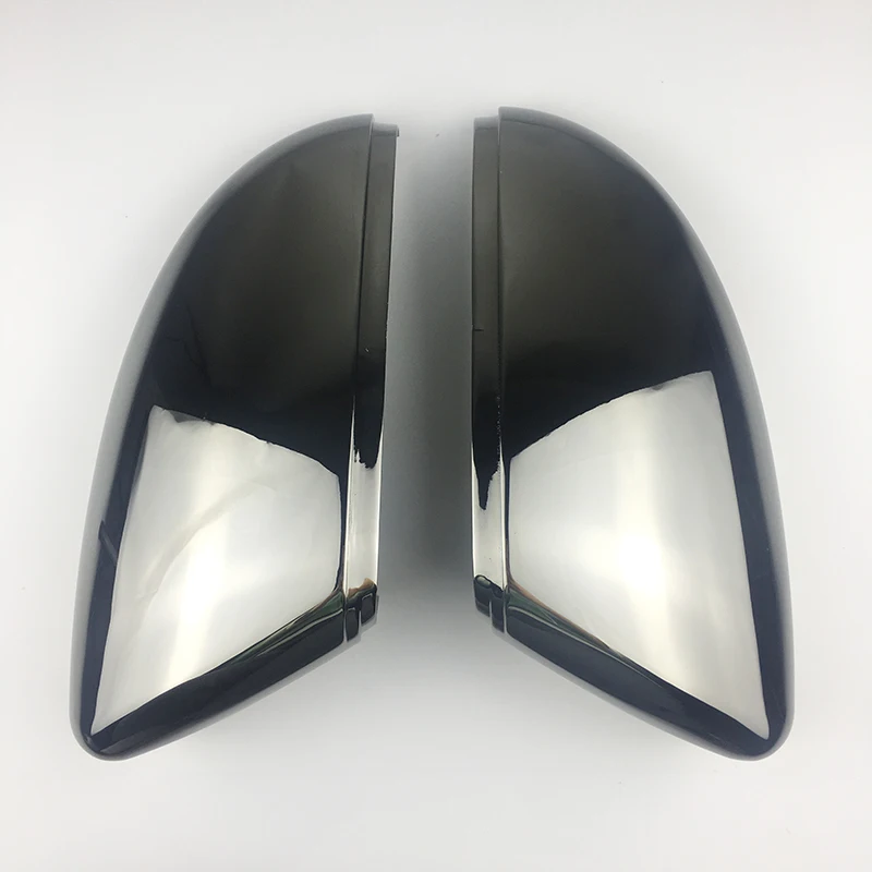 Rearview Mirror Cover Shiny Tungsten steel black Cap For Volkswagen Passat B7 CC Golf 6 GTI 7 MK7 R MK6 Scirocco Passat B8 Eos