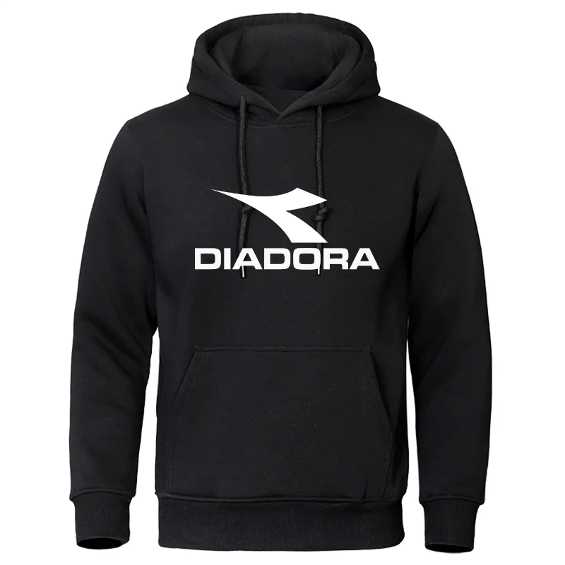 Diadora 2024 Trendy Fashion Casual Sportswear confortevole stampato allentato Top Pullover felpa con cappuccio da uomo Street Wear