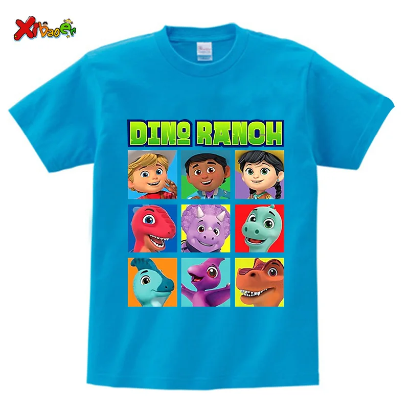 T Shirt for Kids Boy 8 Years Dino Ranch T Shirt Kids Shirts Summer Clothes Clothing Children T-Shirts Boys Shirts girls clothes