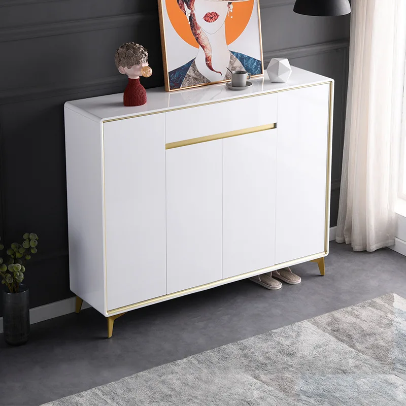 Double-sided light luxury paint shoe cabinet, simple and modern large-capacity entrance cabinet, entrance hall cabinet storage c