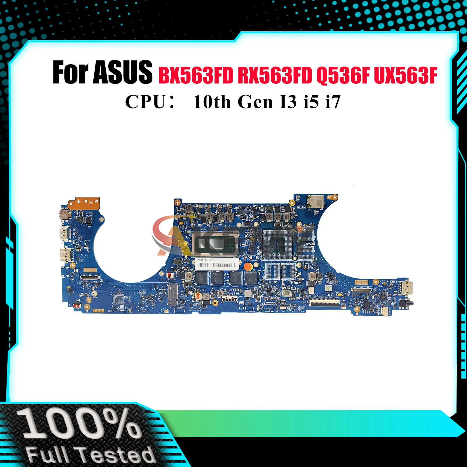 

UX563FA Laptop Motherboard For ASUS ZenBook RX563FD UX56FA UX56FD BX563FD UX563 Q536FD Notebook Mainboard With 10th Gen I3 i5 i7