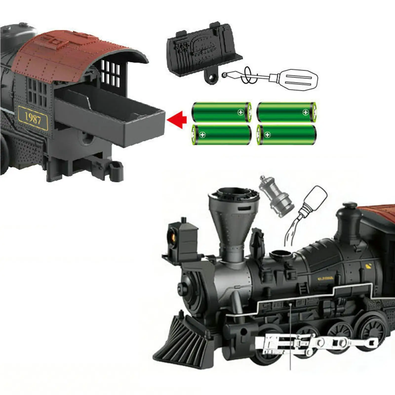 

Electric Train Toy Playset Railway Tracks Sets for Kids Children Boys Girls