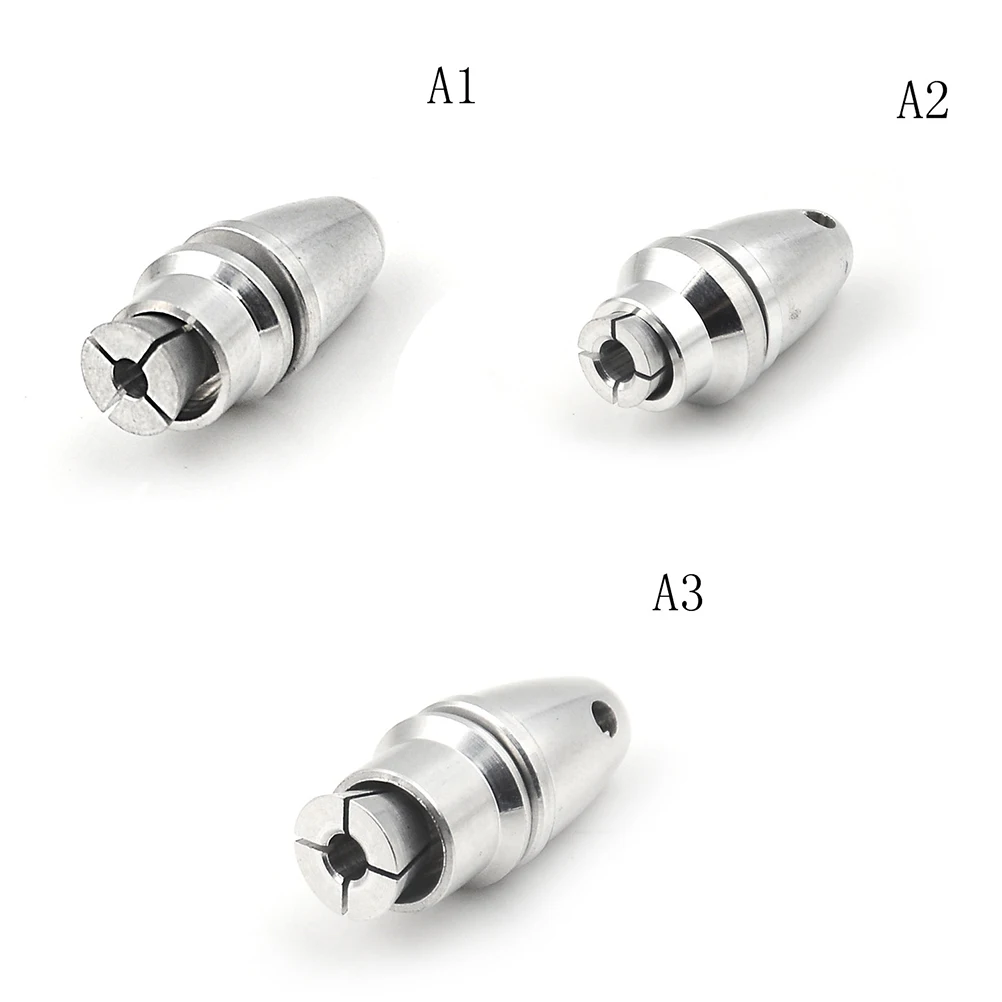 B*1PCS Silver  Motor Prop Parts RC Aluminium  Propeller Shaft Adapter Holder Brushless 3 Sizes 3.17mm,3mm,4mm