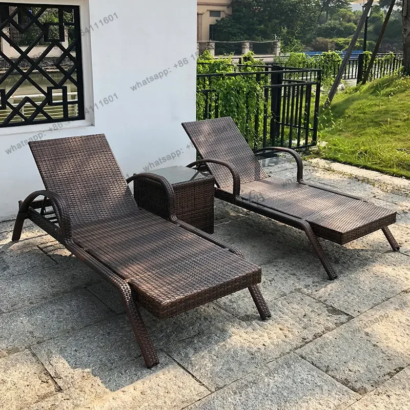55Outdoor outdoor leisure balcony courtyard lazy hot spring swimming pool beach loungers