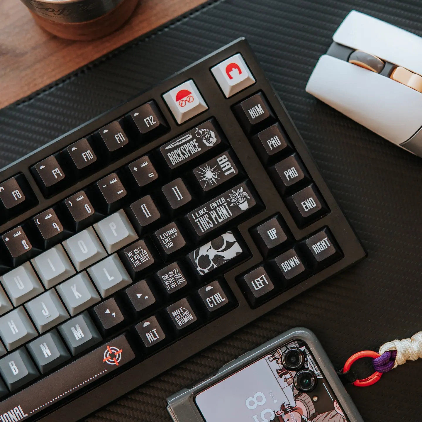 This killer is not too cold theme Keycap Set 181key PBT Double Shot keycaps Cherry Profile  KeyCap for Mechanical Keyboard