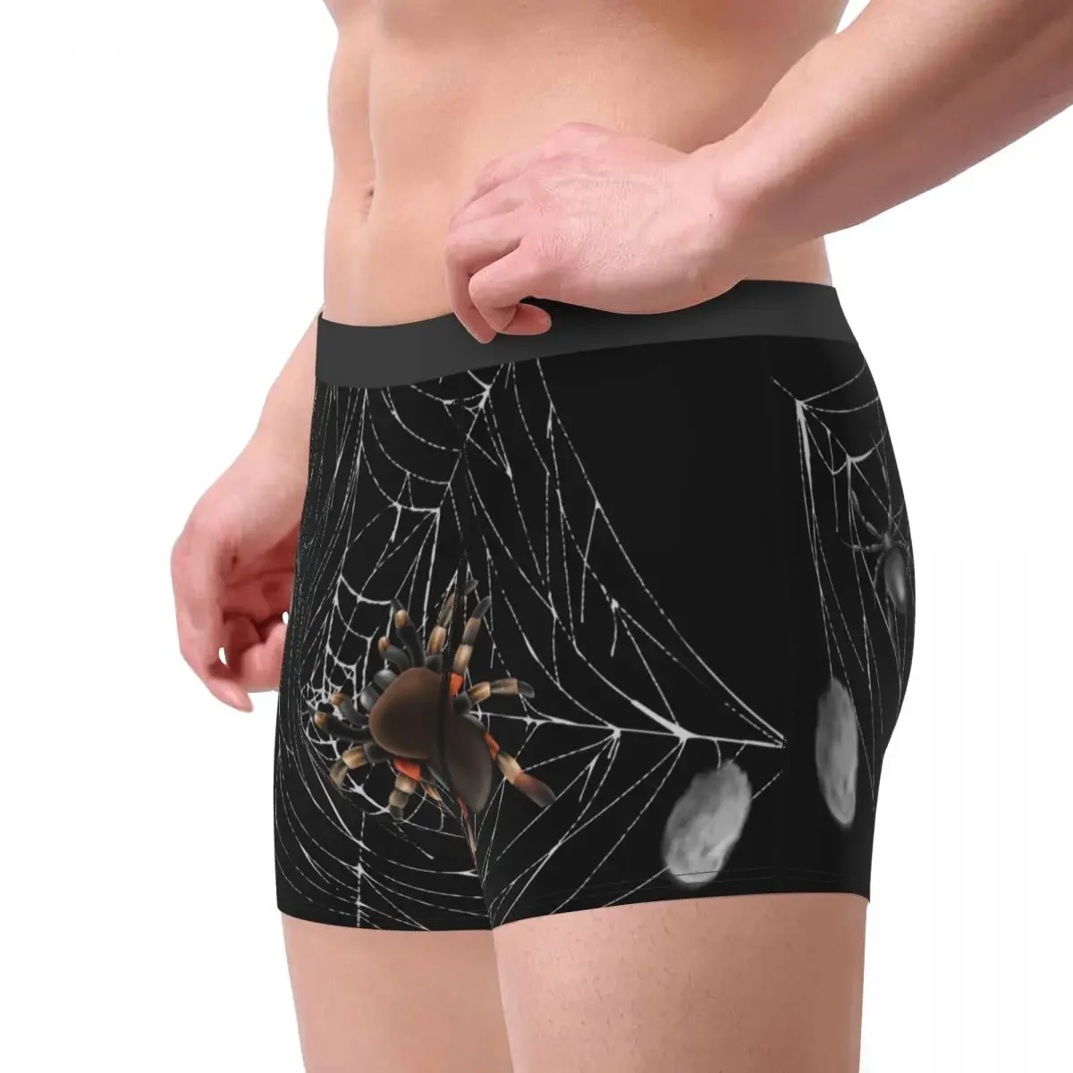 Men's Panties Spiders Web Lace Male Underpants Man Short Boxer Underwear