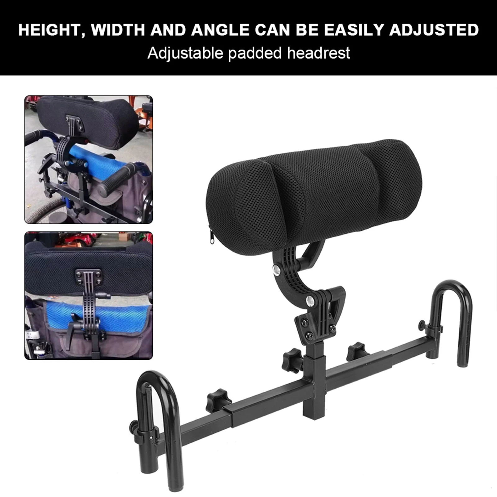 Adjustable Wheelchair Headrest Cushion Head Support Wheelchair Neck Support Wheelchair Headrest Cushion