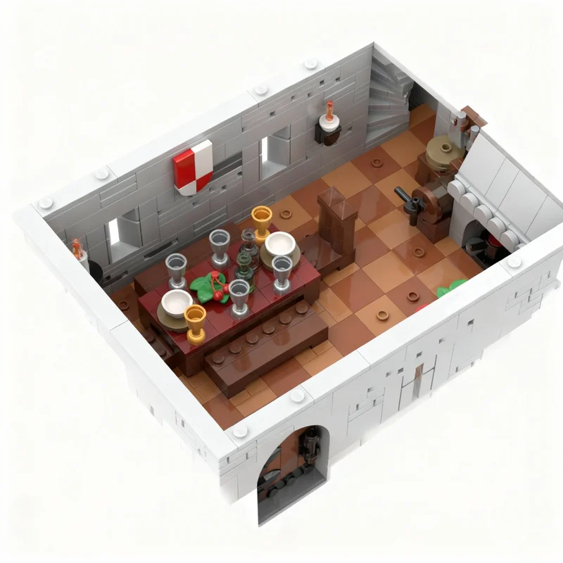 3937 stuks MOC Kasteel Harlon Keep Toren Huis Model Bouwstenen Kerstcadeaus Architectuur Speelgoed DIY Idee Educatief Creatief