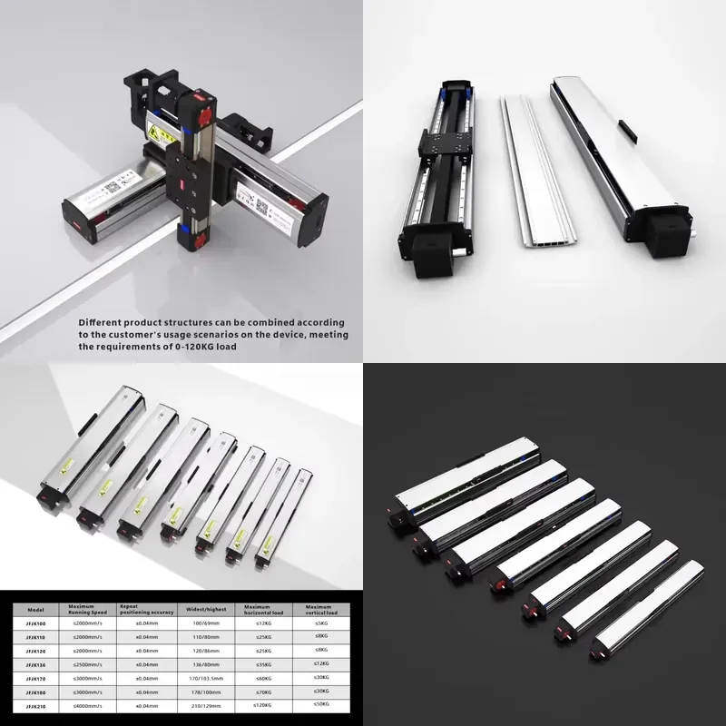 High Precision 800mm Stroke Linear Actuator with 120kg Payload for CNC Automation Systems Robust Single Axis Gantry Slide