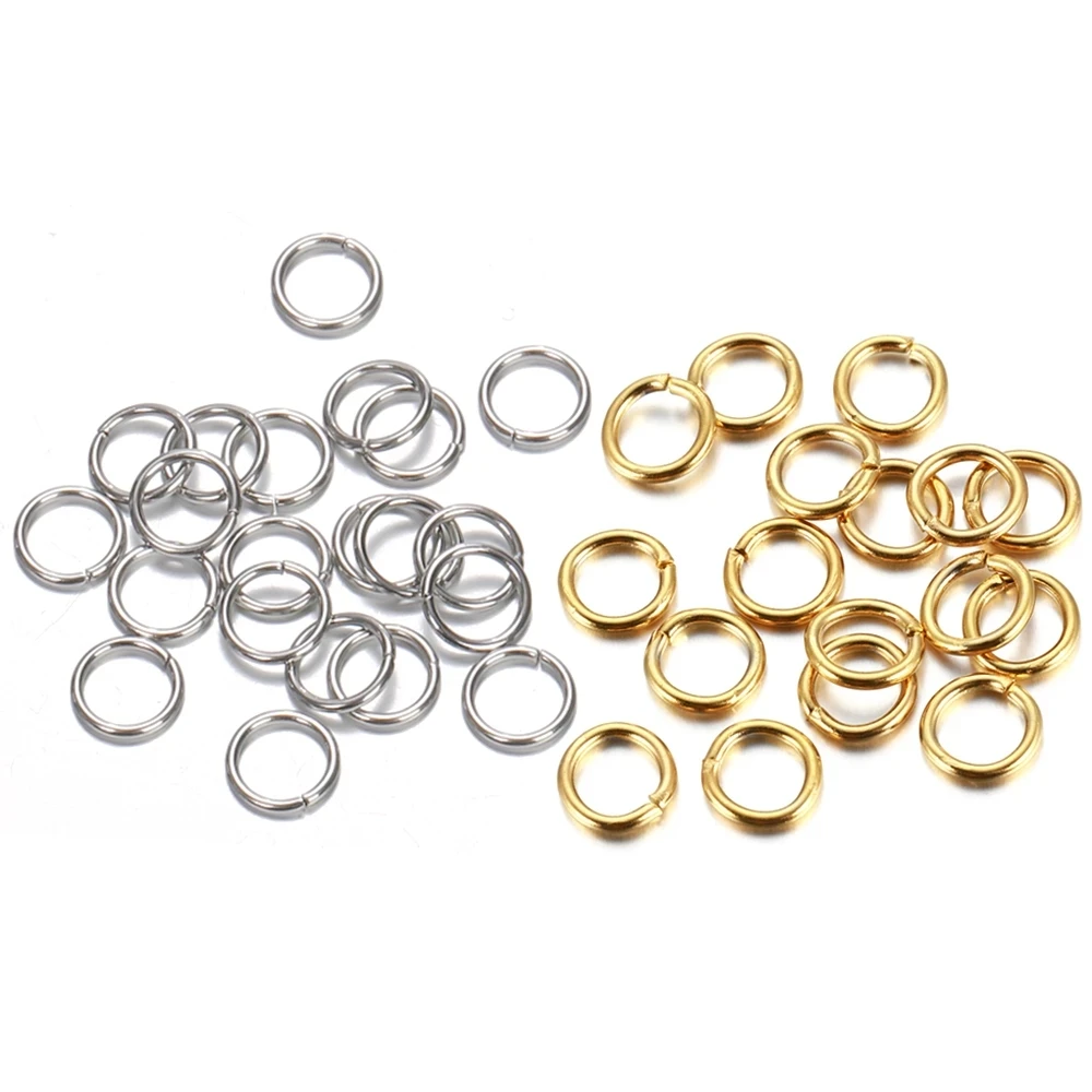 100/200pcs Stainless Steel Open Jump Rings High Quality Split Rings Connectors for Necklace Bracelet Jewelry Making Findings