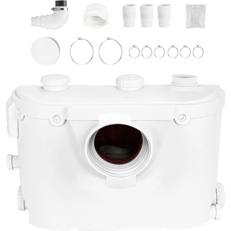 home.600W Macerator Pump, Toilet Pump Upflush to 26ft/8 m, 1 Outlets for Basement, Laundry, Sink, Toilet/Basic