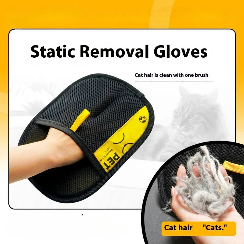 

Double Sided Grooming Gloves For Pets Quick Pet Hair Remover Static Removal Gloves For Clothes Sofa Pet Supply