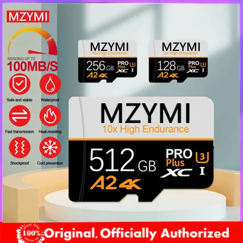 MZYMI Micro TF Cards 2TB Memory Card U3 A2 Pro Plus 1TB High Speed 128GB 512GB Expanded Data Storage For Phone Camera Tablets