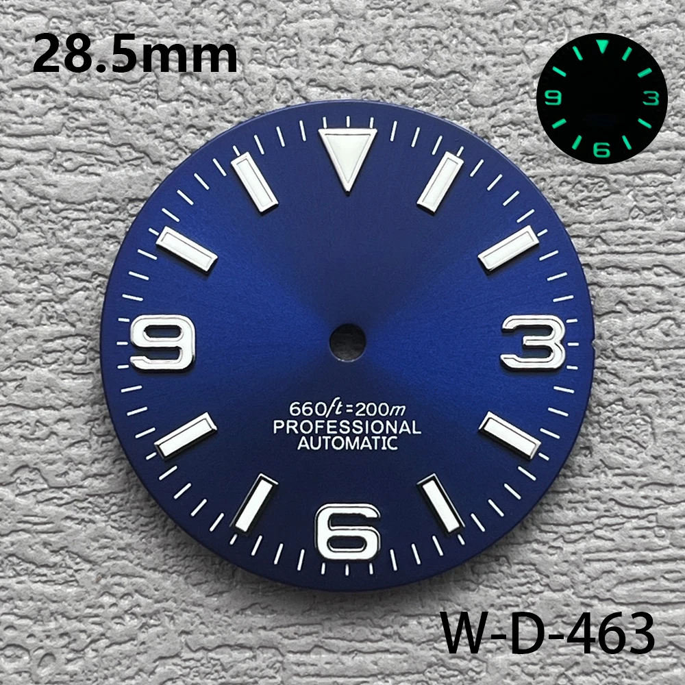 28,5 мм S Logo Ex plorer Sunray циферблат подходит для механизма NH35/NH36/4R/7S зеленый светящийся аксессуар для модификации часов 3/3,8/4O'clock