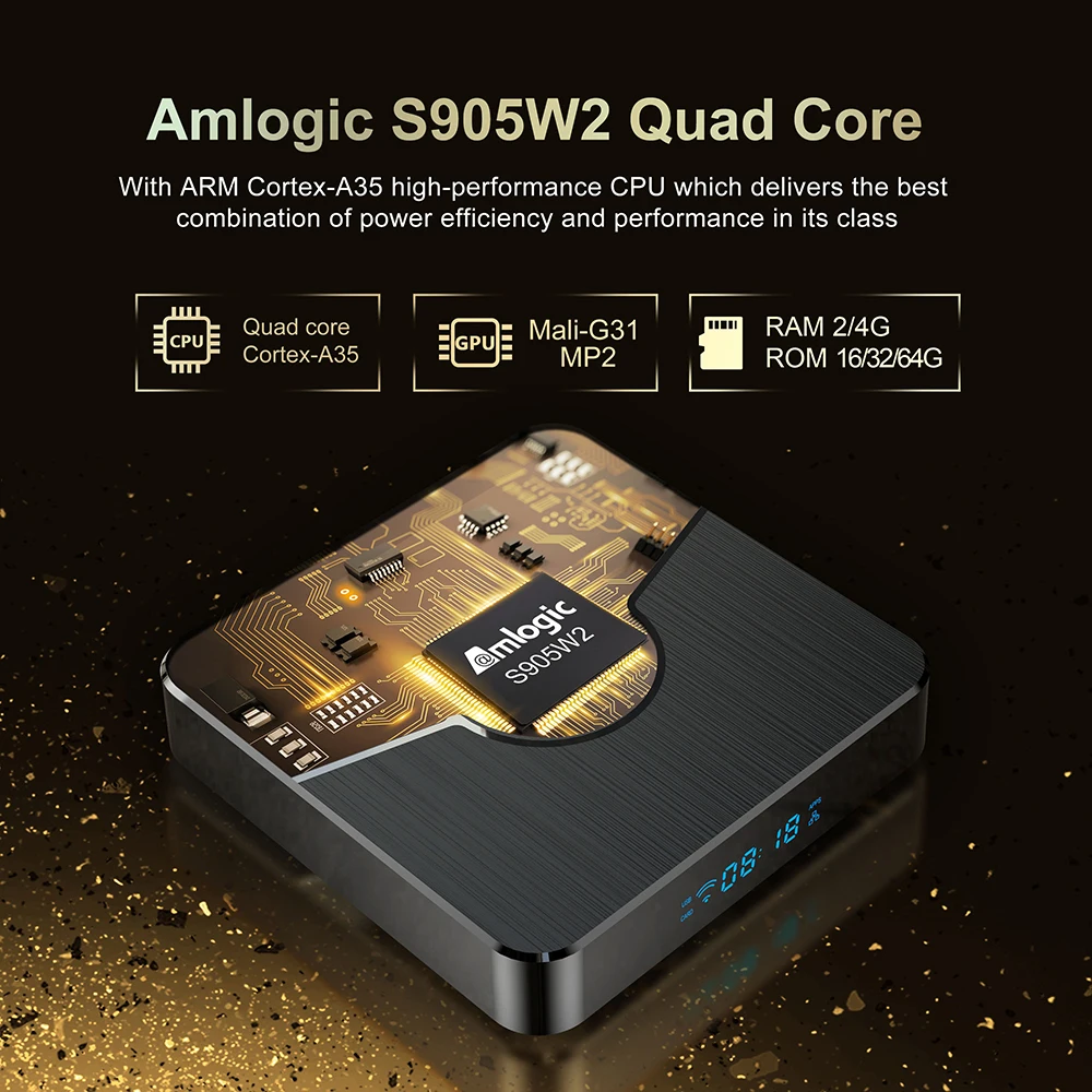 X98Plus TV Box 2.4G/5G Wifi BuleTooth 5.0 AV1 4K Google Media Playe IPTV Set Top Box Android11.0 Amlogic S905W2 Smart TV Box