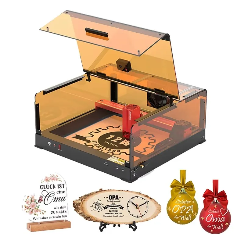 

Xiangyin Unibody Frame ATOMSTACK A12 Ultra 12W Engraving Machine With B3 Protective Housing Cover Box Pinpoint Fan