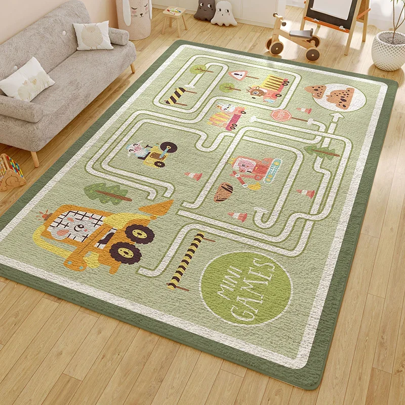 Nordic Simple Largearea Decorative Carpet Living Room Carpets Non slip Washable Rug Washable Cute Cartoon Home