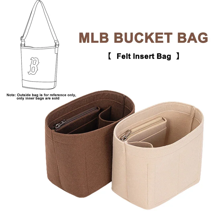 

EverToner Felt Insert Organizer for MLB Bucket Bag Organizer Makeup bag Travel Purse Cosmetic Bags