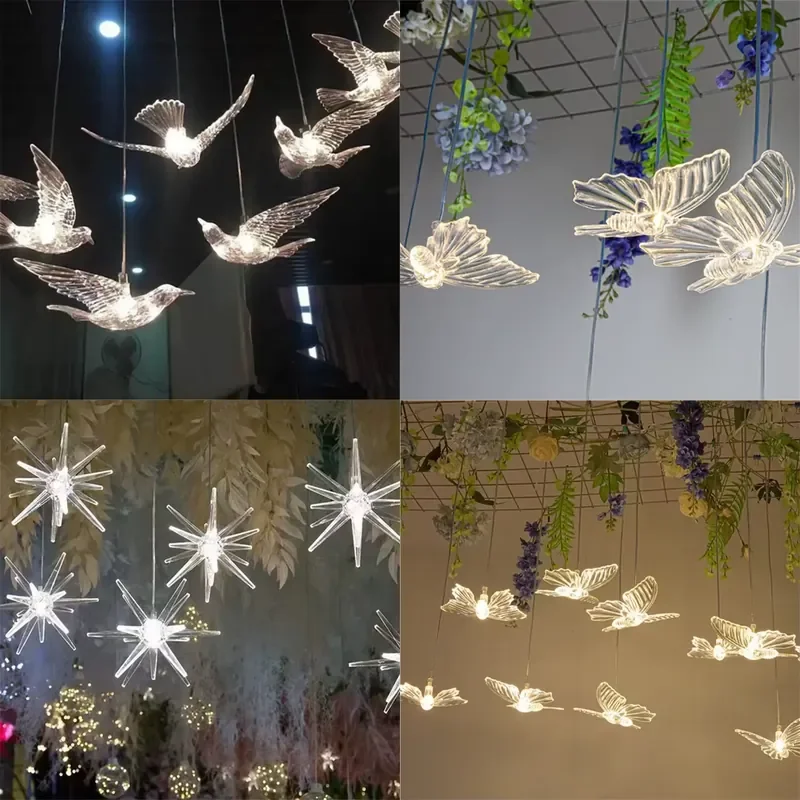 Flying Bird Design Wedding Ceiling Decor Chandelier Hanging Light Event Party Decoration