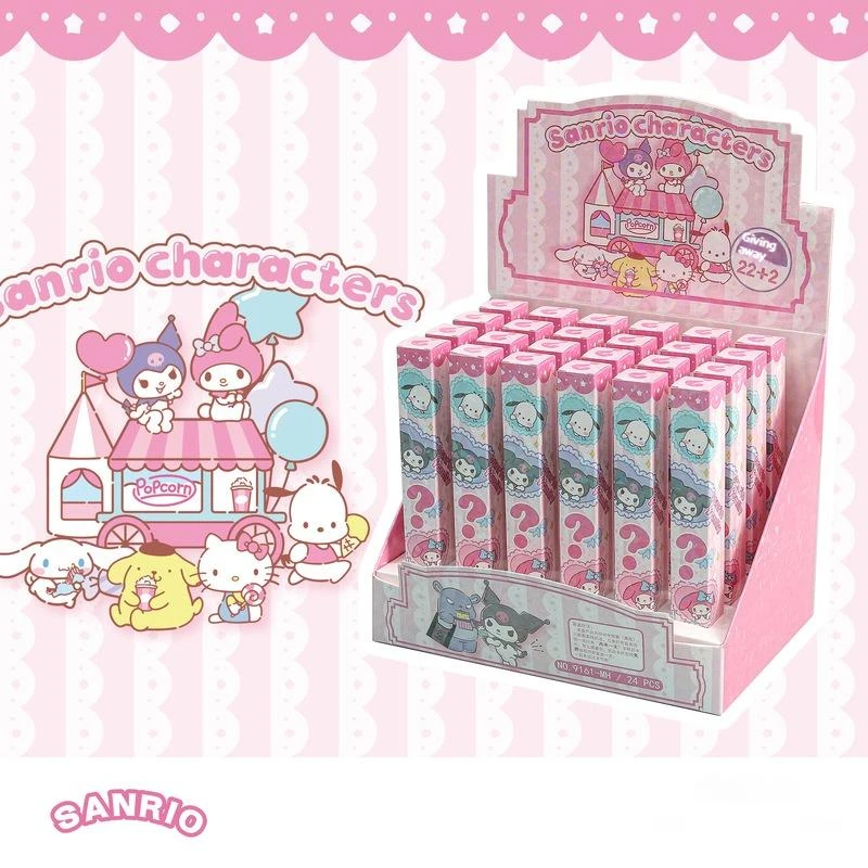 

Гелевая ручка Sanrio, 24 шт., Kuromi Cinnamoroll, канцелярские принадлежности, ручка для письма 0,5, черная, Школьная, женская, детская, милый подарок на день рождения