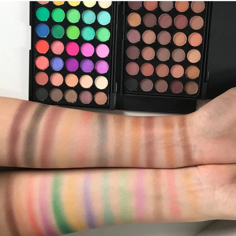 パール調 15/40 色アイシャドウパレット 高彩度アイシャドウ プラスチック製 欧米で人気のアースカラー