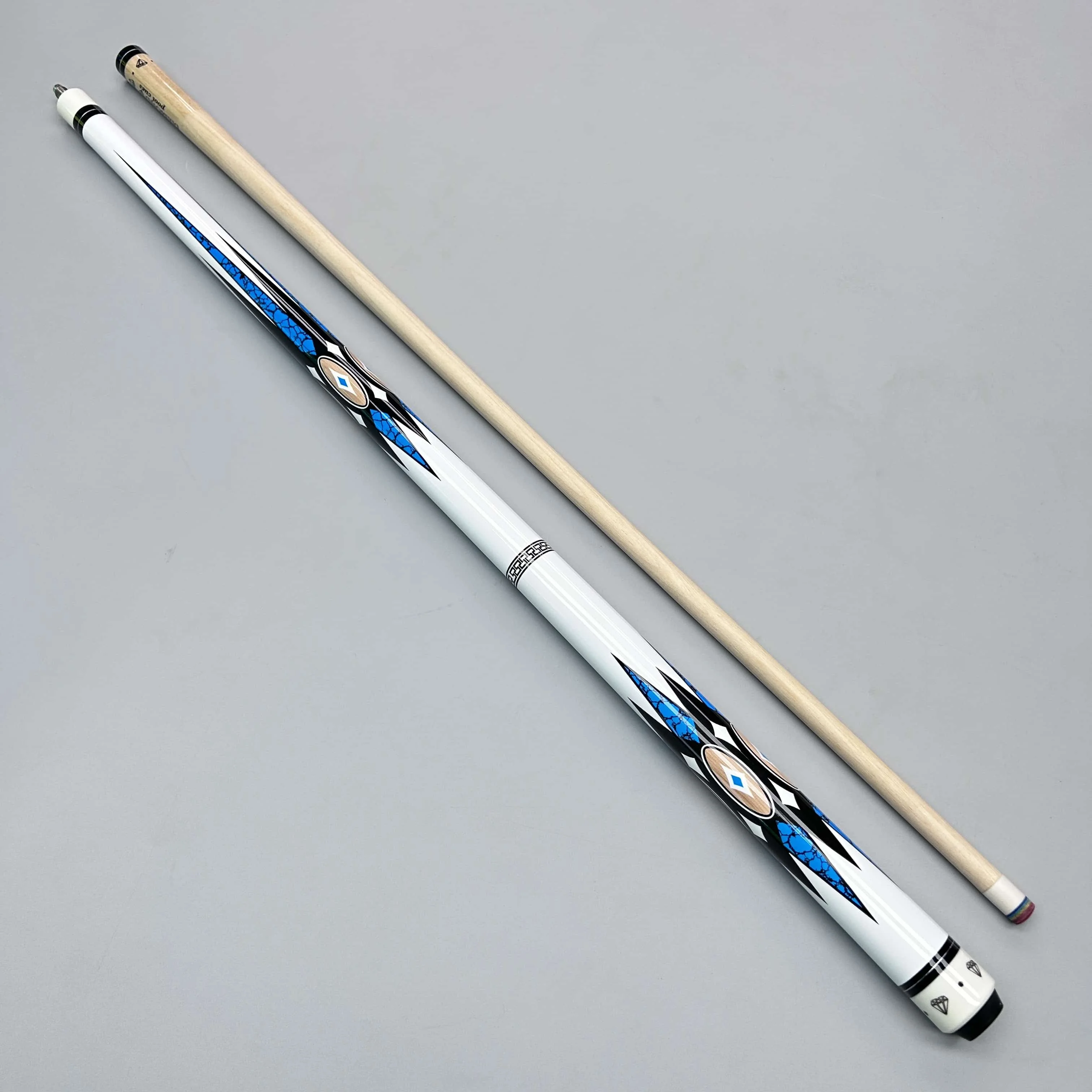 

STLF Canadian Maple Wood Radial Joint Pool Cue Diamond Logo Center Joint Big Head Tip 13mm