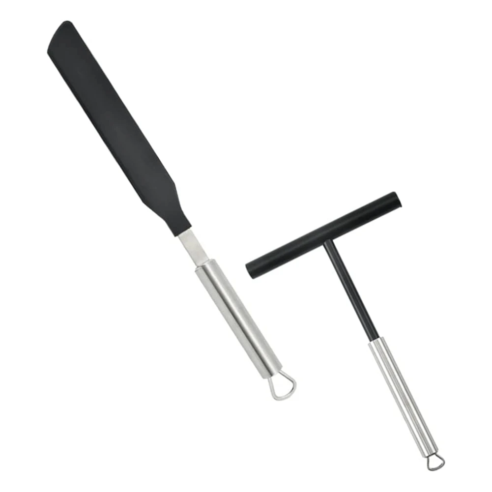 

304 Stainless Steel French Crepe Spreader Pancake Like Batter Spreading Tool Pancake Like Batter for Kitchen + Spatula