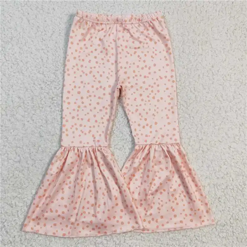 8.09 Wholesale Girls' Autumn And Winter Trousers Multi-Element Striped Bell-Bottom Pants With Bright Colors And Elasticity