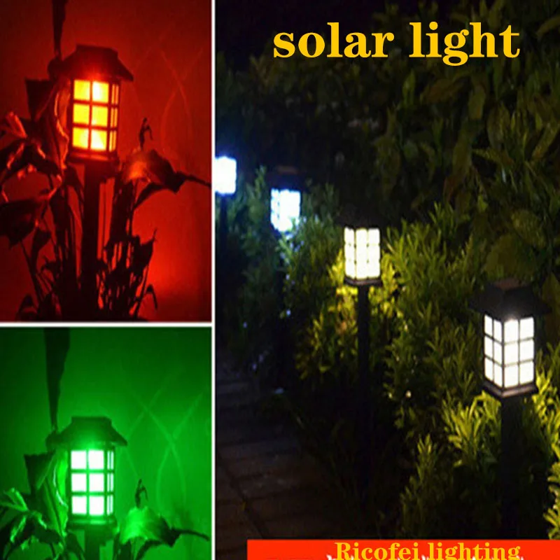 2/Pcs Led Lawn Lamp Solar Pathway Lights Waterproof Outdoor Solar Lamp for Garden/Landscape/Yard/Patio/Driveway/Walkway Lighting