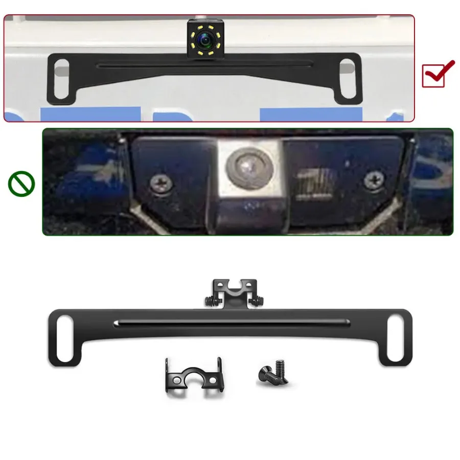 

1Pc Car Gadgets Dash Cam Mirror Camera License Plate Frame Holder Car Accessories Car Rear View Camera License Plate Bracket