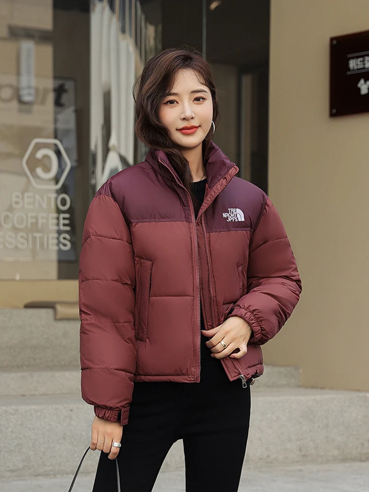 Korean Fashion Patchwork Cute Short Design Down Cotton Bread Quilted Coats Women 2023 New Autumn Winter Jacket Cheap Wholesale