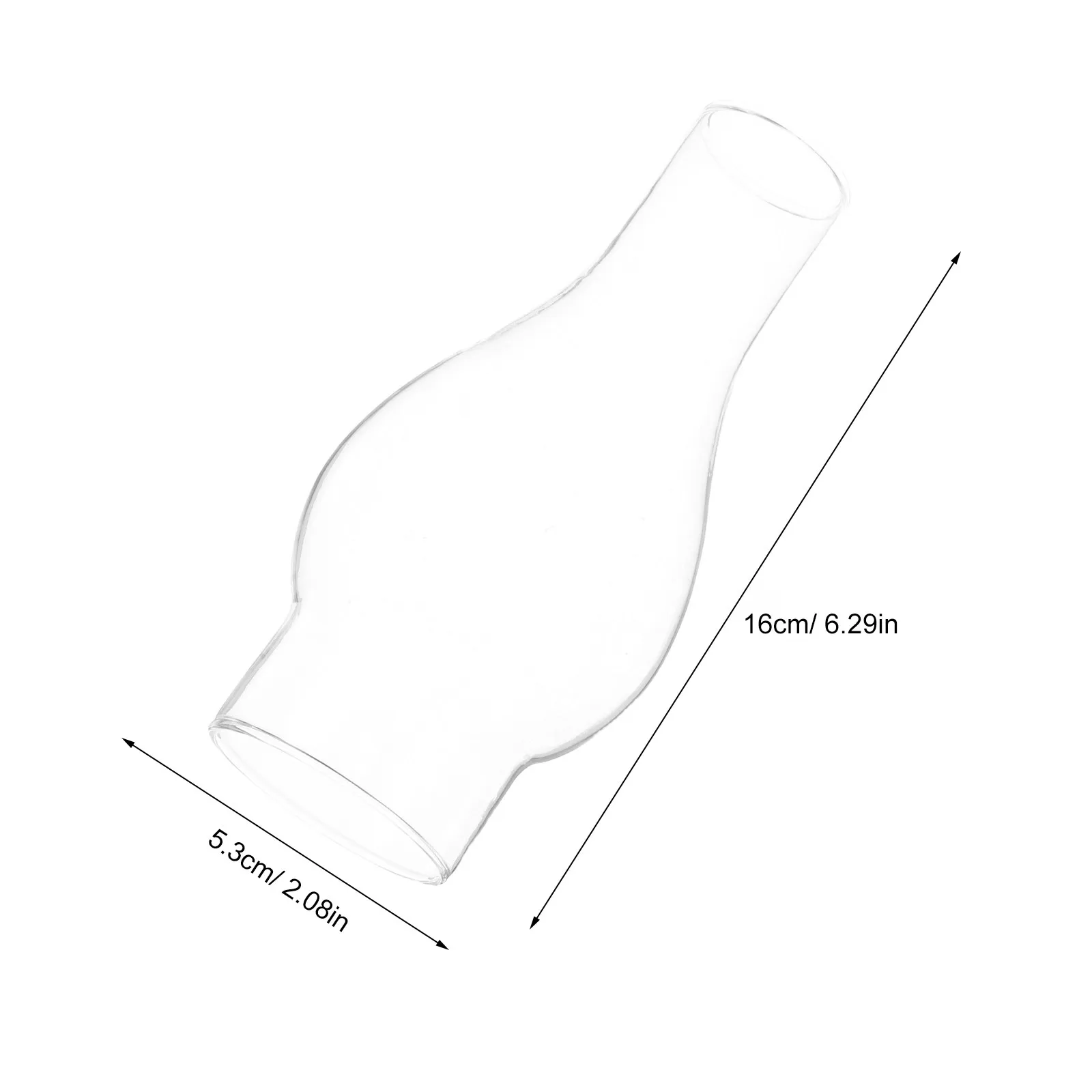 2Pcs Replacing Glass Lampshade Retro Clear Glass Lamp Chimney Windproof Lampshade for Oil Lamp Bedroom Living Room