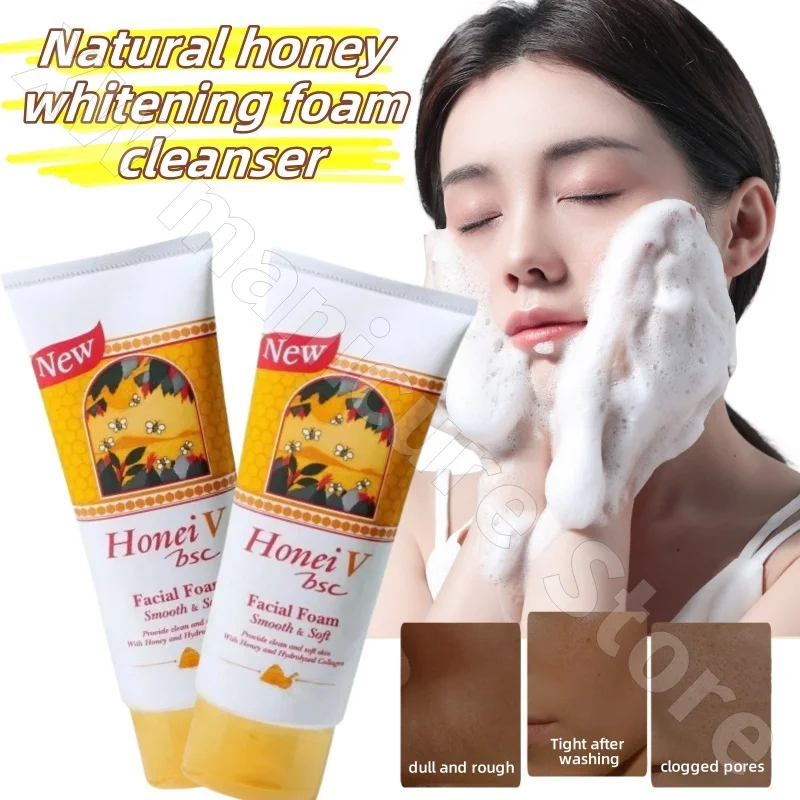 

Little Bee Foaming Facial Cleanser Gentle Cleansing Refreshing Non-tightening Hydrating Moisturizing and Brightening 100ml