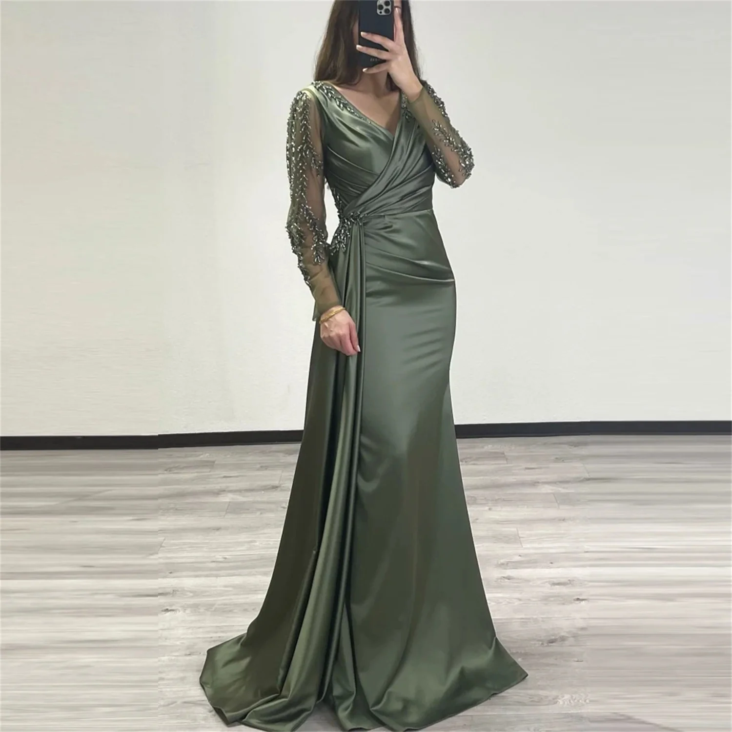 V-neck Civil Bride Dress Wedding 2023 High Sewing Wedding Dresses for Woman Plus Size Bepeithy Official Store Amanda Novias Gown