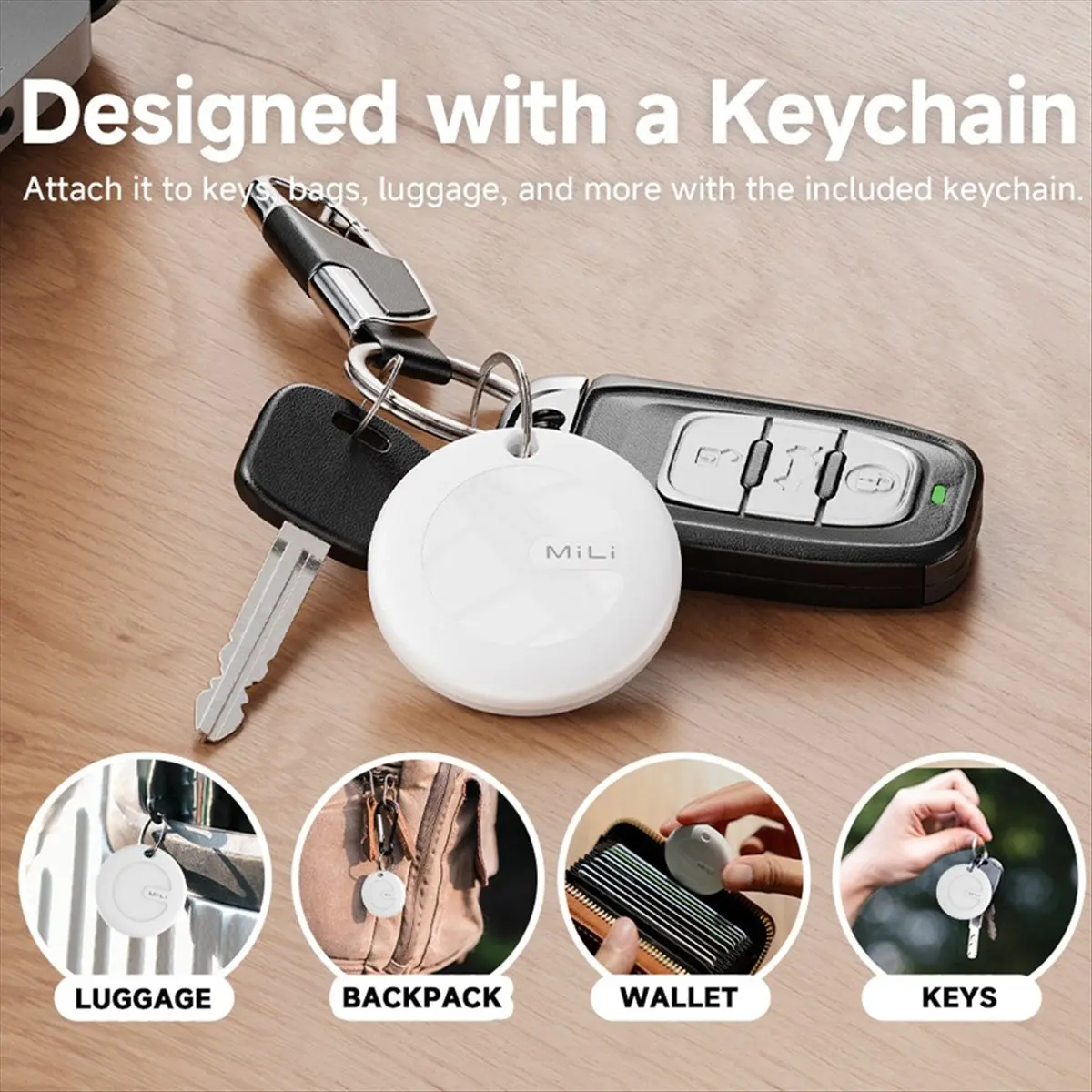 Essential  Smart Tracker Mitag Bluetooth Locator Anti-Lost Device Mobile Keys Pet Elderly Kids Finder for Android Find My Black