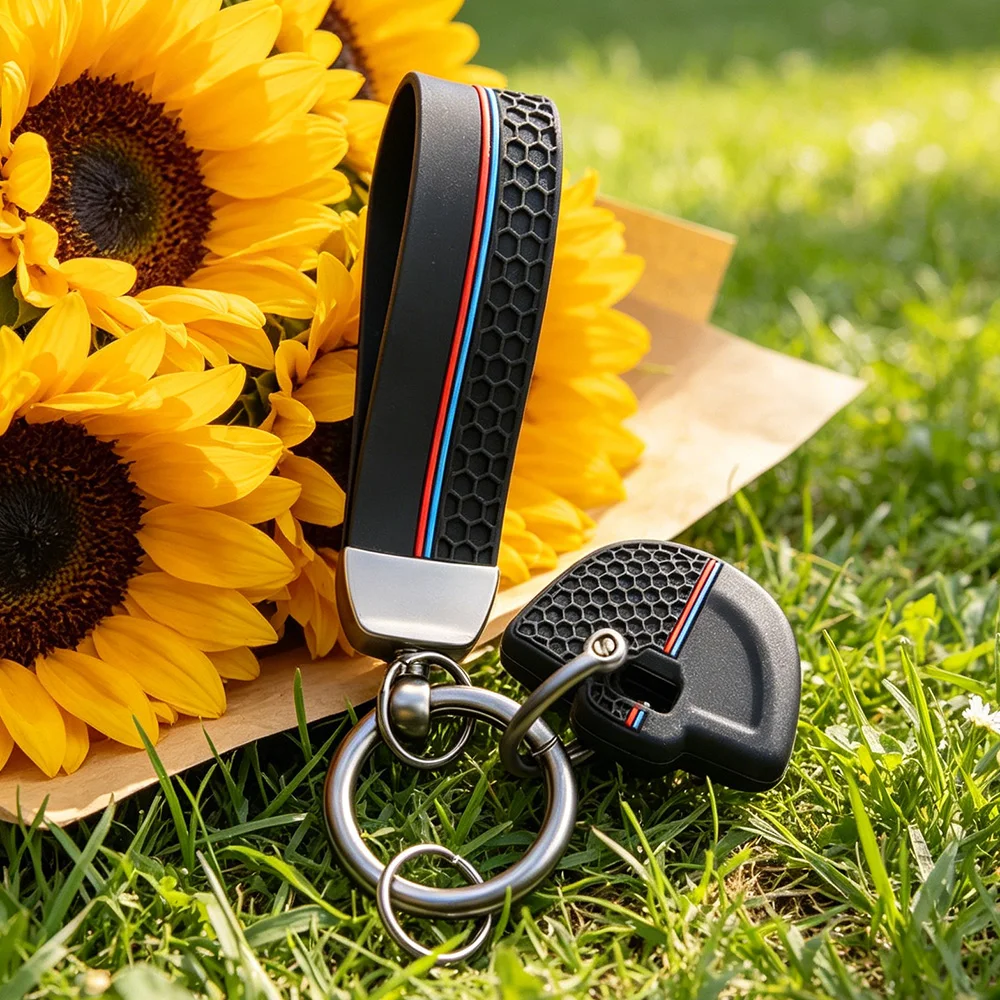 Soft Silicone Motorcycle Key Case With Keychain For BMW F750GS F850GS R1200GS R1250GS S1000XR S1000RR G310R G310GS