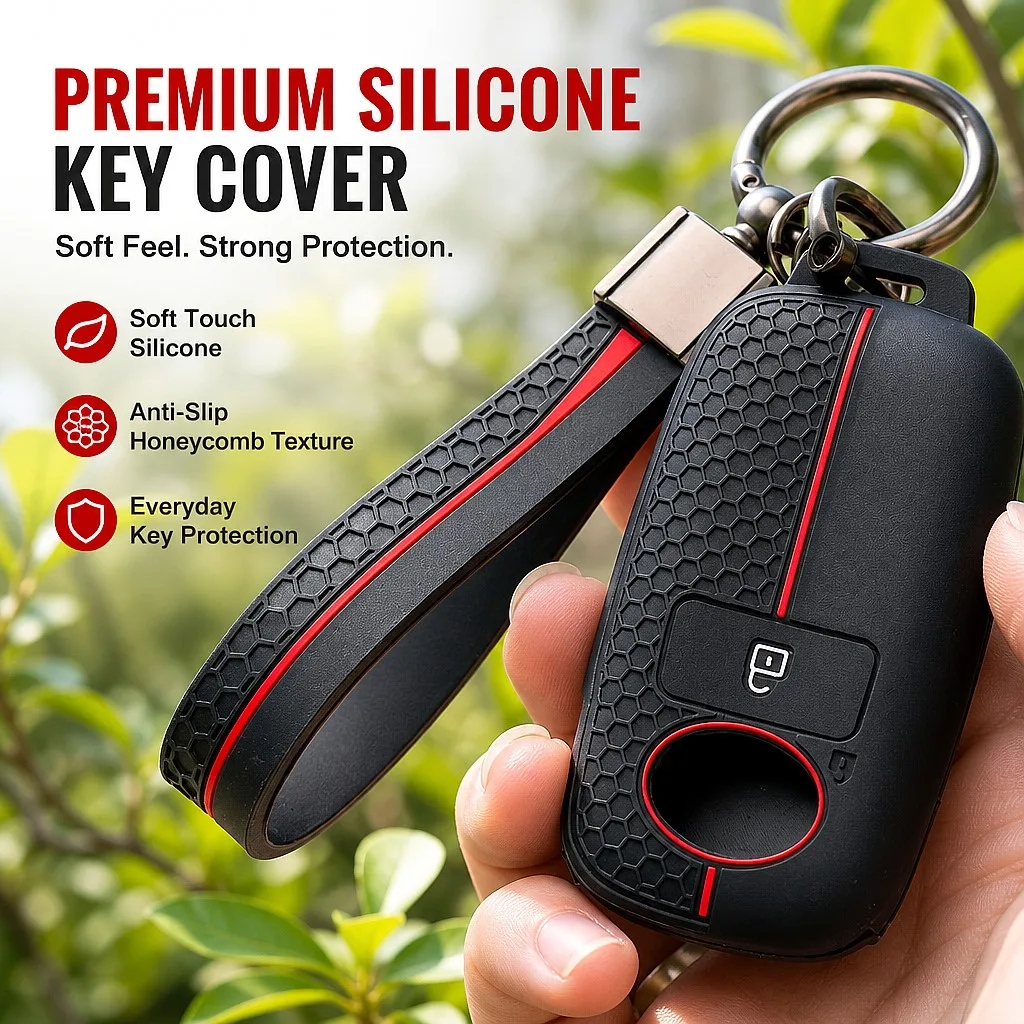 Sport Key Fob Case with Keychain for Toyota Raize Veloz Avanza Wigo Rush Calya Sigra Agya Daihatsu Shockproof Key Fob Protector